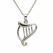 Sterling Silver Harp Pendant