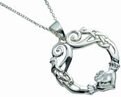 Celtic Knot Claddagh Pendant