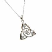 Cz Trinity Knot Pendant