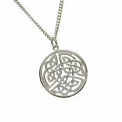 Silver Lrg Round Celtic Pendant image