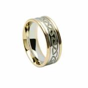 14ct Gold Celtic Knot Band Gents