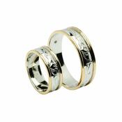 14ct Gold Celtic Claddagh Design Narrow Band