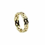 14ct Gold Celtic Knot Narrow Open Design Band image