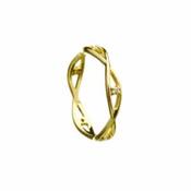 14ct Gold Celtic Weave With Diamond Ladies