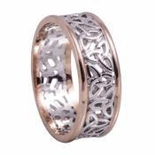 14ct Gold White 14ct Gold Centre With Heavy Rose Rims