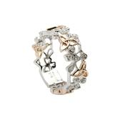14ct Gold White &amp;amp; Rose With 0.13 Cts Of Diamonds