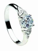 Stone Set Trinity Knot Ring