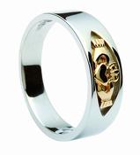 Silver &amp;amp; 10Ct Gold Band