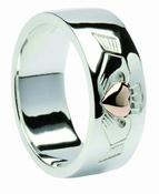 Silver &amp;amp; 10Ct Rose Gold Band