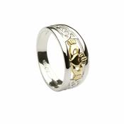 Silver &amp;amp; 10Ct Gold Claddagh