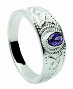 Amethyst Set Celtic Band