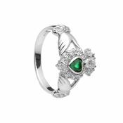 Stone-Set Claddagh Ring