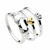 3 Part Silver &amp;amp; Gold Stack Ring