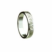 Trinity Knot Embossed Patterned Narrow Band, Gents