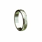 Celtic Weave Engraved Pattern Medium Width Band, Gents