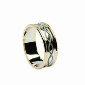 Celtic Weave Engraved Medium Weight Gents Band image