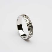 Celtic Knot Raised Pattern Narrow Band, Gents