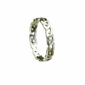 Celtic Knot Open Pattern Narrow Band With Heavy Rims, Ladies