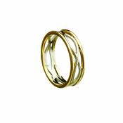 Celtic Weave Narrow Band With Gold Rims, Ladies