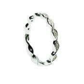 Celtic Weave Narrow Band Set With 0.10Ct Diamonds, Ladies
