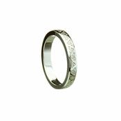 Trinity Knot Embossed Pattern Narrow Band, Ladies