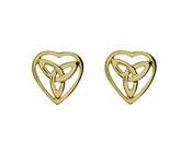10Ct Gold Trinity Knot Stud Earring Bxd