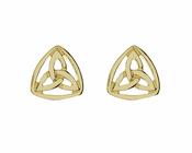 10Ct Gold Trinity Knot Stud Earring
