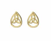 10Ct Teardrop With Trinity Knot Center Stud Earrings