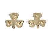 10Ct Shamrock Stud Earrings