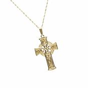 10Ct Carved Scripture Cross