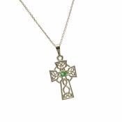 Emerald Set White Gold Cross