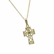 Emerald Set 10Ct Fiigree Cross