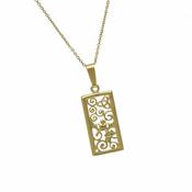 10Ct Rectangle Celtic Pendant