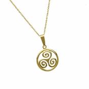 10Ct Triple Spirals Pendant