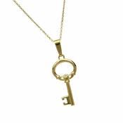10Ct Claddagh Key Pendant
