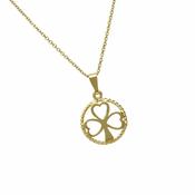 10Ct Open Shamrock In Circle