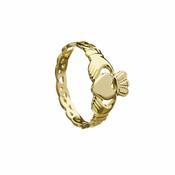 10Ct Claddagh Knotted Shank