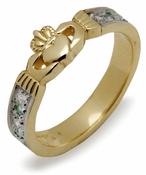 10Kt Claddagh Cz &amp;amp; Emerald