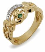 10Kt Nua Claddagh Emerald