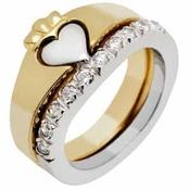 10Kt Cz 2-Part Claddagh