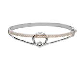 Silver Claddagh Bangle