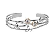 Silver Trinity Torc Bangle