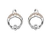 Silver Claddagh Studs