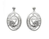 Silver children of Lir Drop earrings