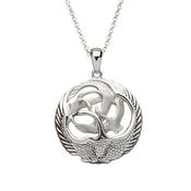 Silver Children of Lir 3D pendant small