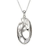 Silver Children of lir 3D pendant small