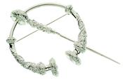 Sterling silver traditional sculpted reproduction Tara brooch