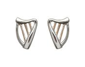 Sterling silver Harp stud earrings