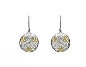Sterling silver Celtic design circular earrings
