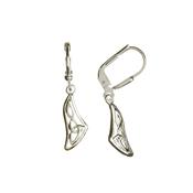 Sterling silver Celtic design work design lever back earrings